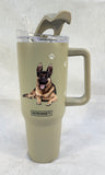 Serengeti German Shepherd 40 oz. Insulated Tumbler w/Lid & Straw - Brand New!