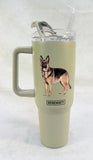 Serengeti German Shepherd 40 oz. Insulated Tumbler w/Lid & Straw - Brand New!