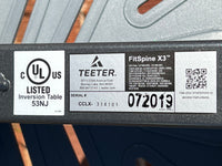 Teeter FitSpine X3 Inversion Table - 300 lb. Capacity - Like New!