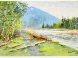 Hoh River, Olympic National Park 10.5" x 7" Original Pastel Art by Bob Palmerton