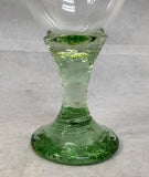 Fire & Light Handmade Glass Green Wine Goblets - Set of 6