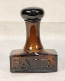 Vintage AVON Indian Head and PAID Stamp Brown Glass Men's Cologne Bottles