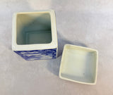 Chinese Blue on White Porcelain 6" Tea Jar Caddy with Lid