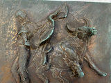 Nancy DuPont Twyman Bullfight Bronze Relief Wall Plaque