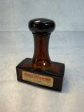 Vintage AVON Indian Head and PAID Stamp Brown Glass Men's Cologne Bottles