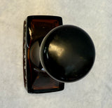 Vintage AVON Indian Head and PAID Stamp Brown Glass Men's Cologne Bottles