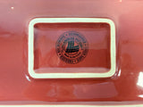 Longaberger Pottery Cranberry Platter and Crock w/Lid