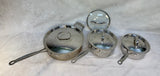 Cuisinart Cookware Set - 4 qt. Pan, 2 qt. Pot, 1.5 qt. Pot w/Lids