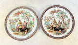 Vintage Antique Beech & Hancock Pekin Luncheon Plates - Set of 2