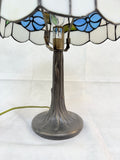 Tiffany-style Blue Flower Table Lamp