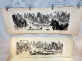 Guilin Mountain Landscapes, Guangxi China Calligraphy Drawings - Lot of 10