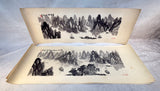 Guilin Mountain Landscapes, Guangxi China Calligraphy Drawings - Lot of 10