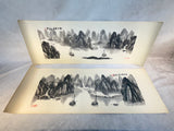 Guilin Mountain Landscapes, Guangxi China Calligraphy Drawings - Lot of 10