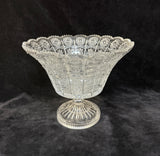 Large Cut Glass Footed Bowl