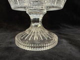 Large Cut Glass Footed Bowl