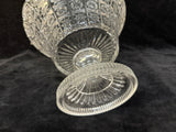 Large Cut Glass Footed Bowl