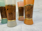 Siesta Ware Wood Wrapped Tiki Tumblers - Set of 6