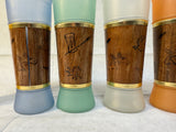 Siesta Ware Wood Wrapped Tiki Tumblers - Set of 6