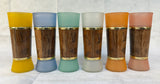 Siesta Ware Wood Wrapped Tiki Tumblers - Set of 6