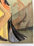 Vintage Original Theatrical Costume Design, Signed by Artist