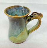 Drip Glaze Pottery Mug with Thumb Rest