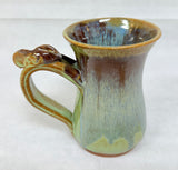 Drip Glaze Pottery Mug with Thumb Rest
