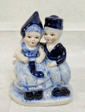 Vintage Delft Blue Hand Painted Couple Figurine