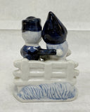 Vintage Delft Blue Hand Painted Couple Figurine