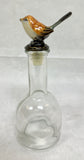 Bottles with Painted Bird Stoppers - Set of 2