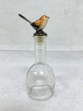 Bottles with Painted Bird Stoppers - Set of 2