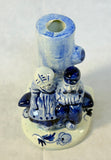 Vintage Delft Blue Hand Painted Couple By Tree Small Lamp Base