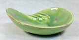 Mid-Century Modern Green Marbleized Ceramic Ashtray