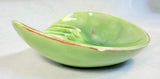 Mid-Century Modern Green Marbleized Ceramic Ashtray