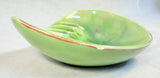 Mid-Century Modern Green Marbleized Ceramic Ashtray