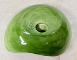 Mid-Century Modern Green Marbleized Ceramic Ashtray