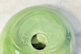 Mid-Century Modern Green Marbleized Ceramic Ashtray