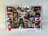 1000 Piece We Wish You A Merry Christmas Cat Puzzle - Certified Complete!