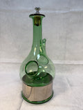 Italian Green Glass Pitcher with Ice Pocket