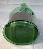 Italian Green Glass Pitcher with Ice Pocket