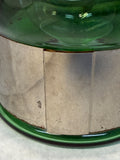 Italian Green Glass Pitcher with Ice Pocket