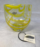 Blenko 1007 Yellow Swirl Bowl - Signed
