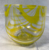 Blenko 1007 Yellow Swirl Bowl - Signed