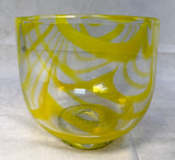 Blenko 1007 Yellow Swirl Bowl - Signed