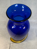 Large Blenko Cobalt Glass Vase - Signed