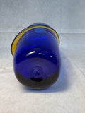 Large Blenko Cobalt Glass Vase - Signed