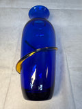 Large Blenko Cobalt Glass Vase - Signed