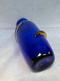 Large Blenko Cobalt Glass Vase - Signed