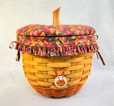 1996 Longaberger Large Pumpkin Basket with Liner
