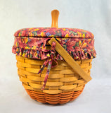 1996 Longaberger Large Pumpkin Basket with Liner
