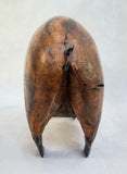 Folk Art 12" Wood and Metal Pig